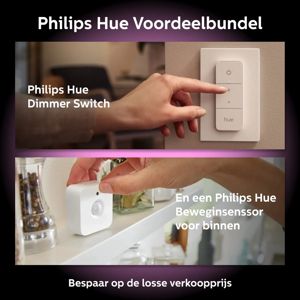 Philips Hue Voordeelbundel Dimmer Switch & Bewegingssensor - Wit