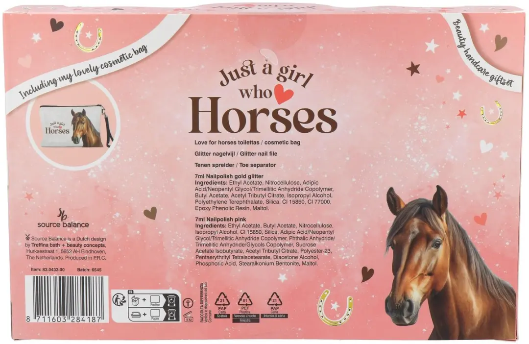 Treffina Loves Horses Make-up Tasje - 3 Stuks