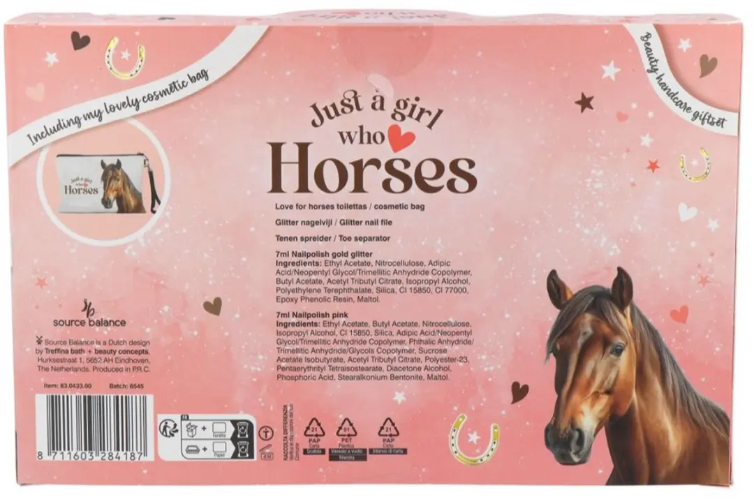 Treffina Loves Horses Make-up Tasje - 3 Stuks