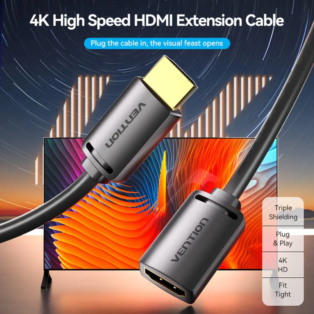 Vention AHCBF HDMI Kabel 1m - Type A Zwart