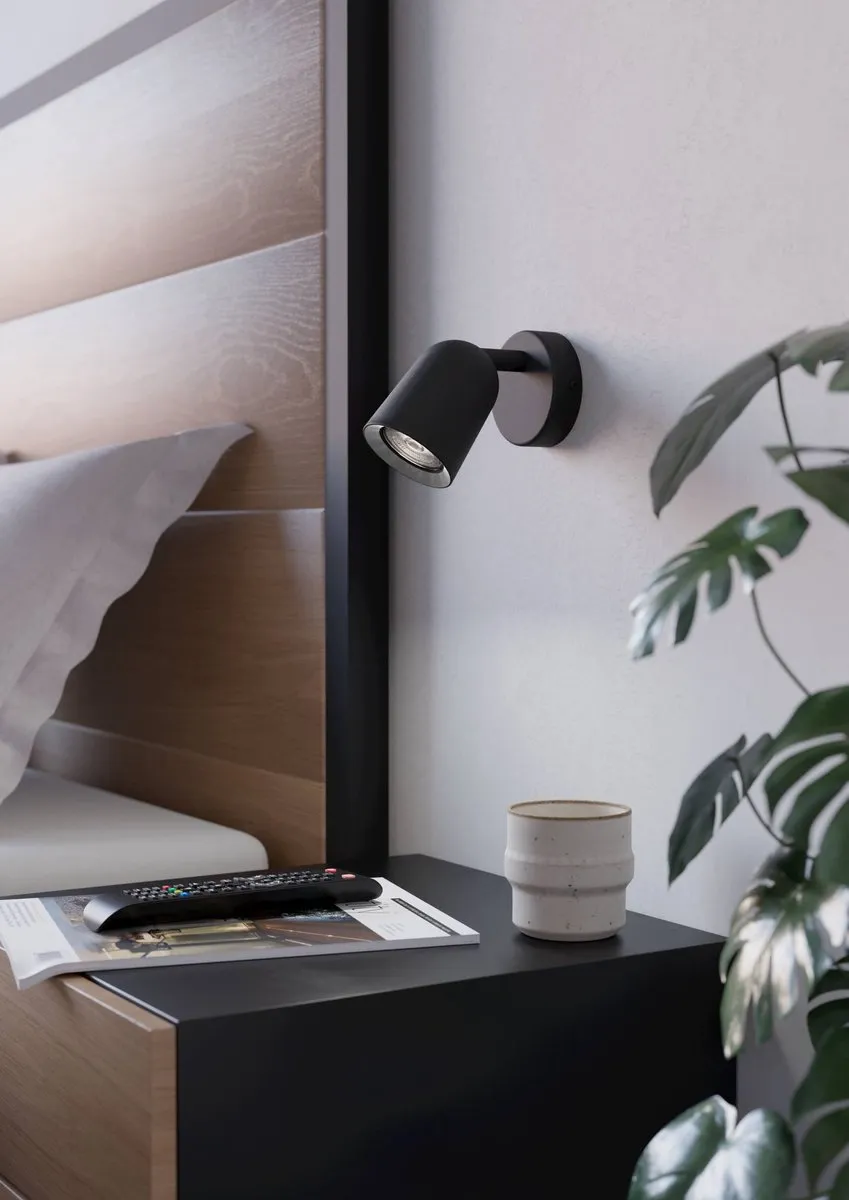 Eglo Camaldoli Spot GU10 - 10W - Zwart - Kantelbaar