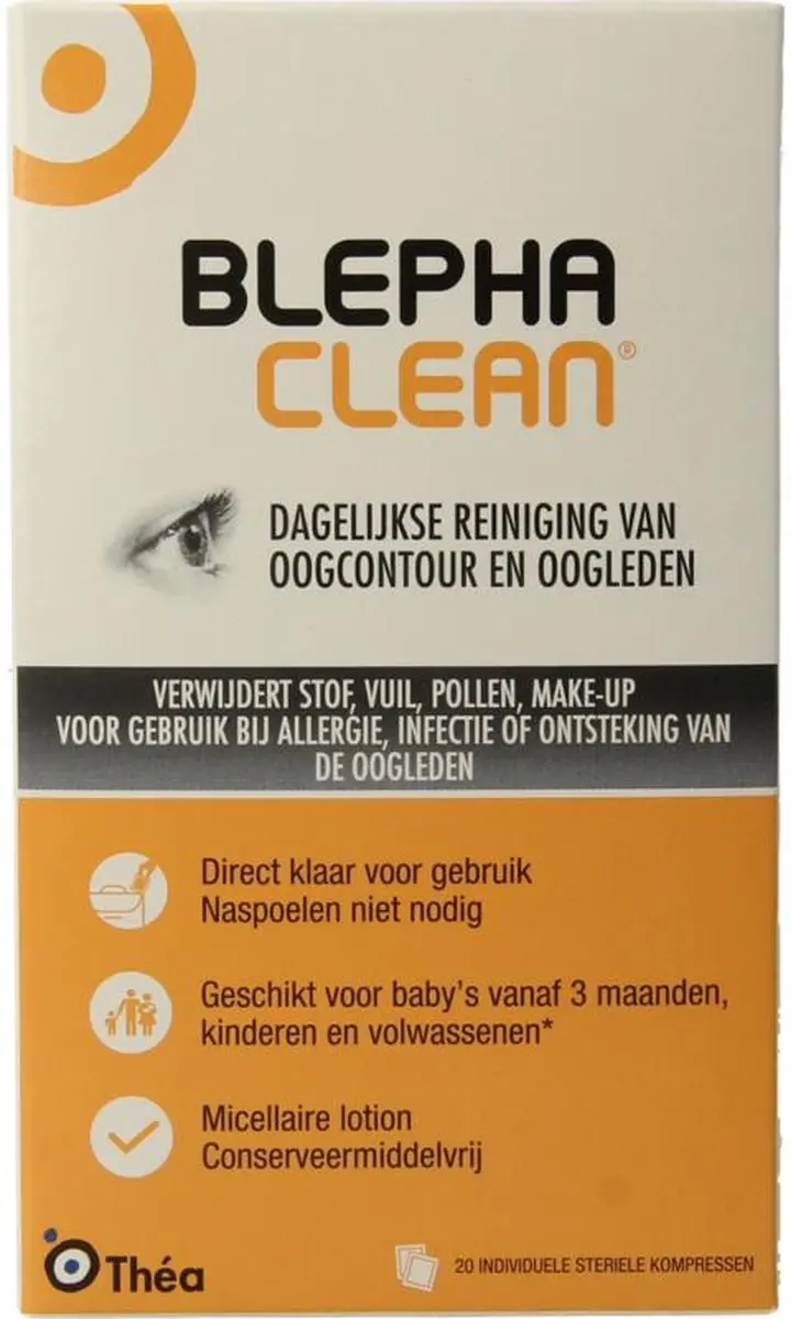 Thea Blephaclean Steriele Compressen 20 Stuks