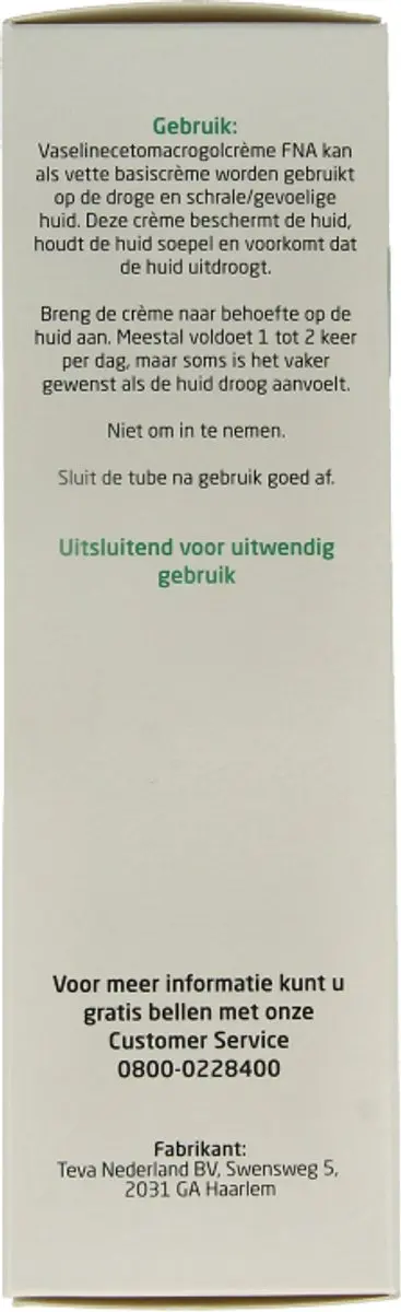 Teva Vaselinecetomacrogolcreme 100ml