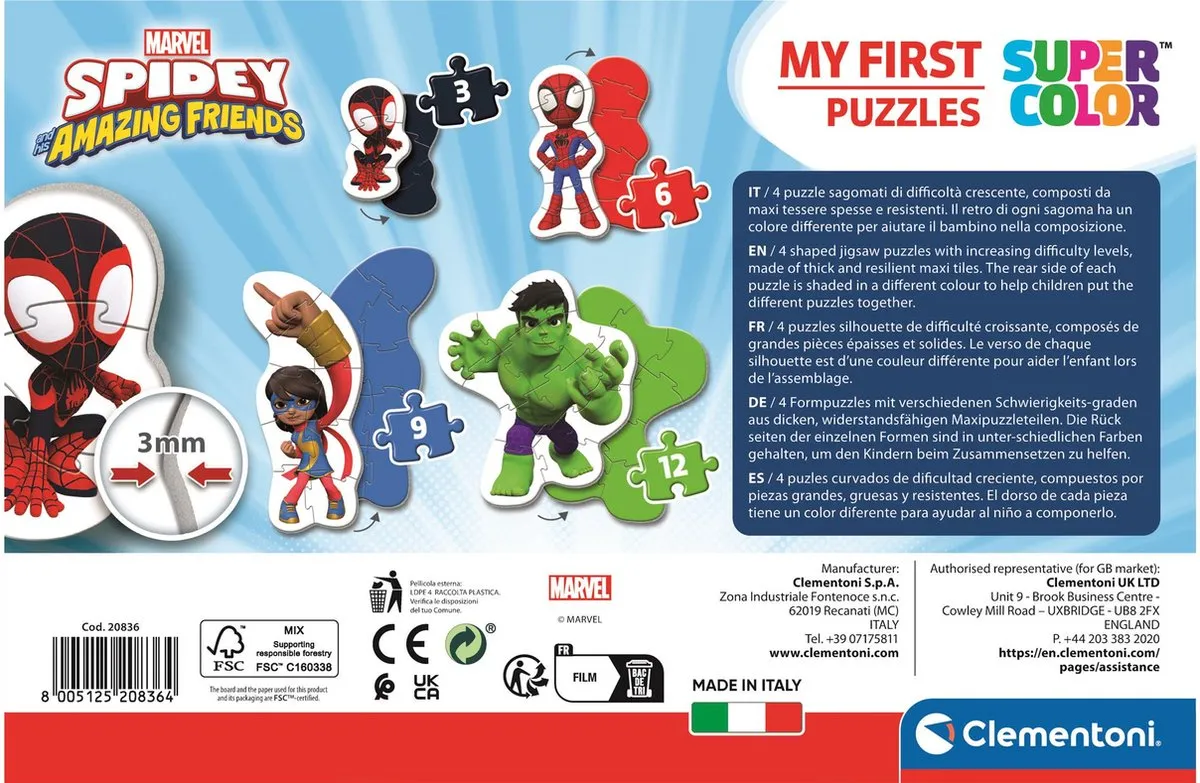 Clementoni My First Puzzles Spidey - 30 Stuks - Multicolor