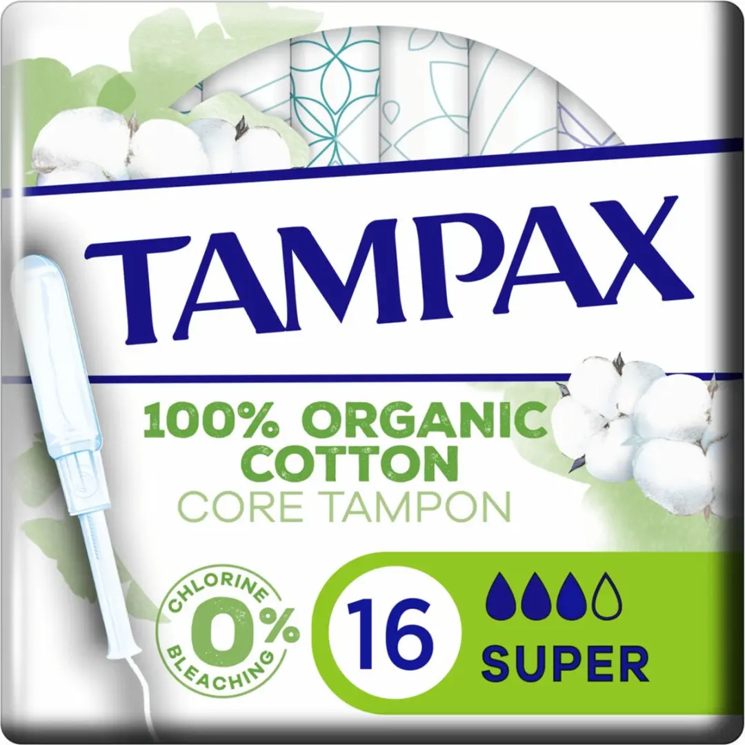Tampax Organic Cotton Super Tampons