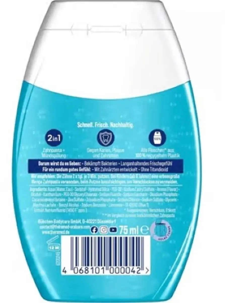 Theramed 2in1 Original Fresh Tandpasta - 375ml (5x75ml)