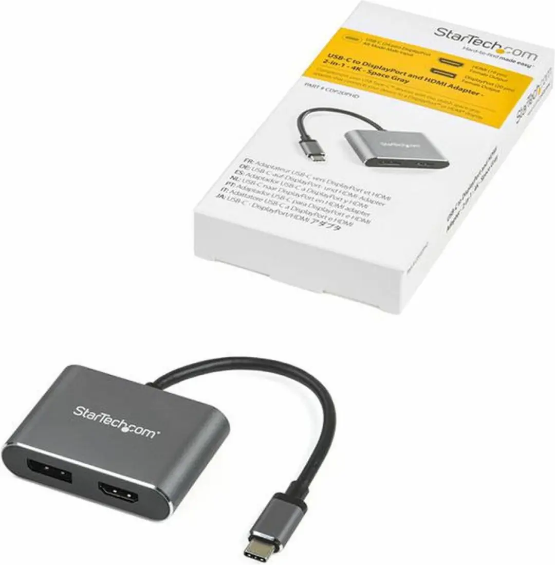 Startech CDP2DPHD USB-C naar HDMI/DisplayPort Adapter - Metaal