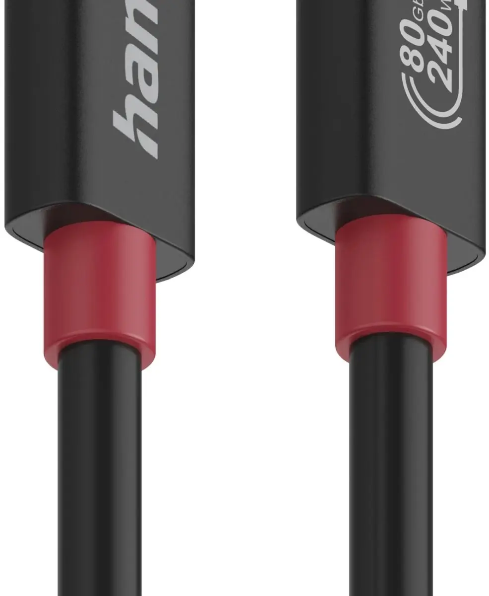 Hama USB-C Kabel USB4 Gen4 80Gbit/s 240W 1m - Zwart