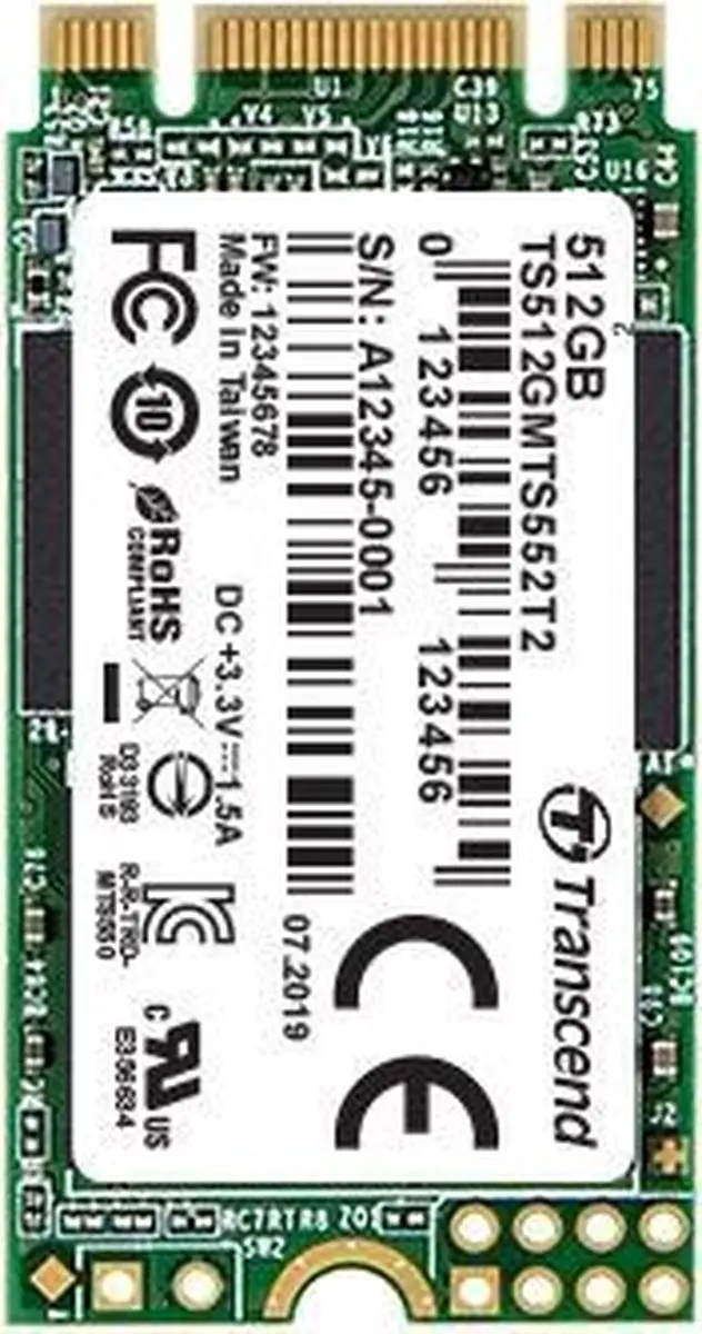 Transcend MTS552T2 Industriële M.2 SSD 128GB