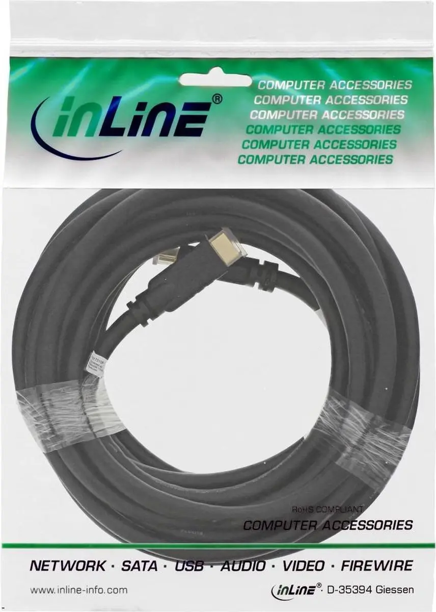 InLine HiD HDMI Kabel 4K2K 12,5m - Goud
