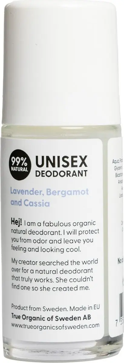 True Organic Undercover Agent Roll-on Deodorant 50ml - Lavendel