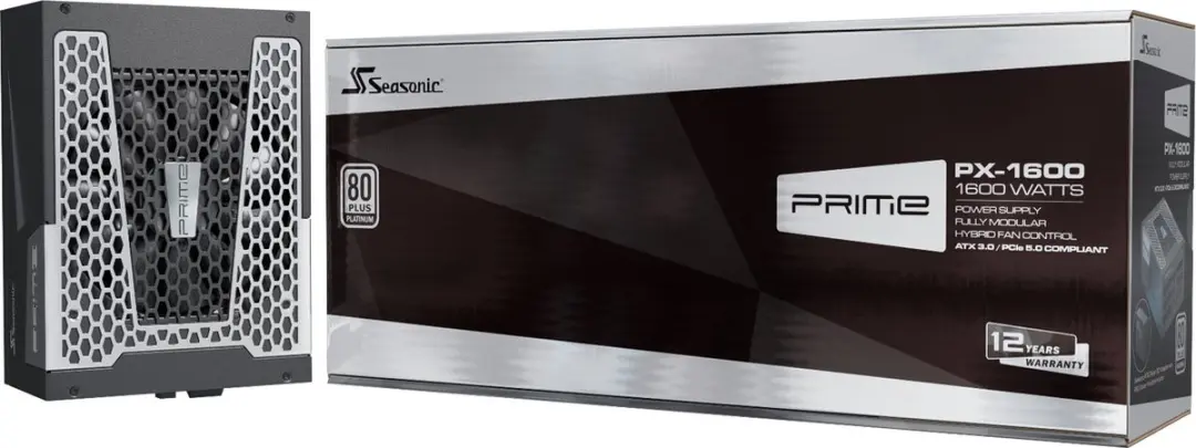 Seasonic PRIME PX-1600 SSR-1600PD2 Voeding - 1600W - Zwart