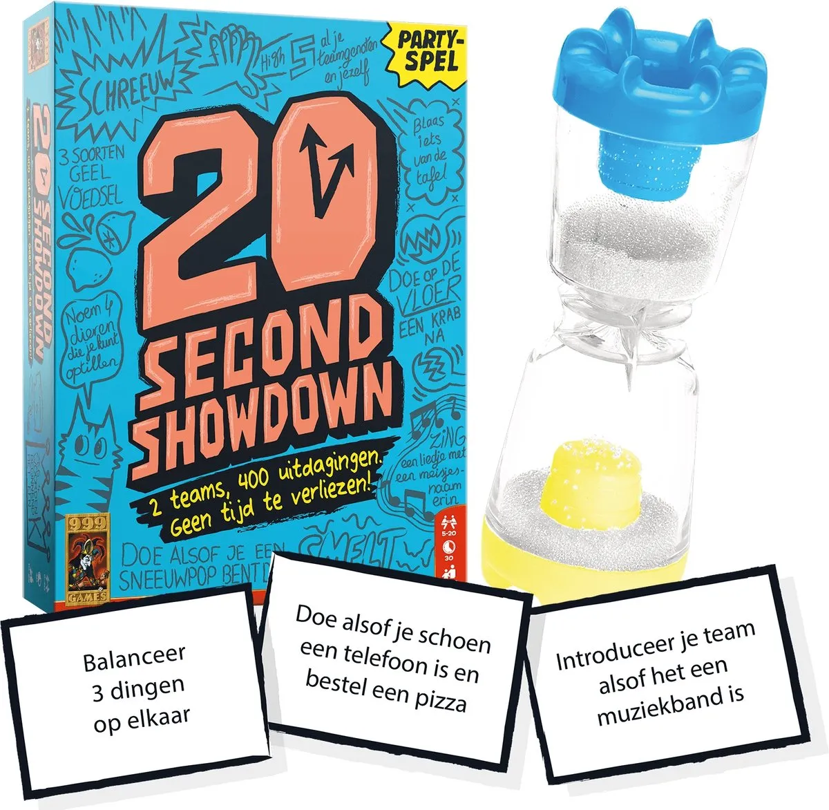 999 Games 20 Second Showdown Partyspel - 200 Kaarten - afbeelding 6 van 6