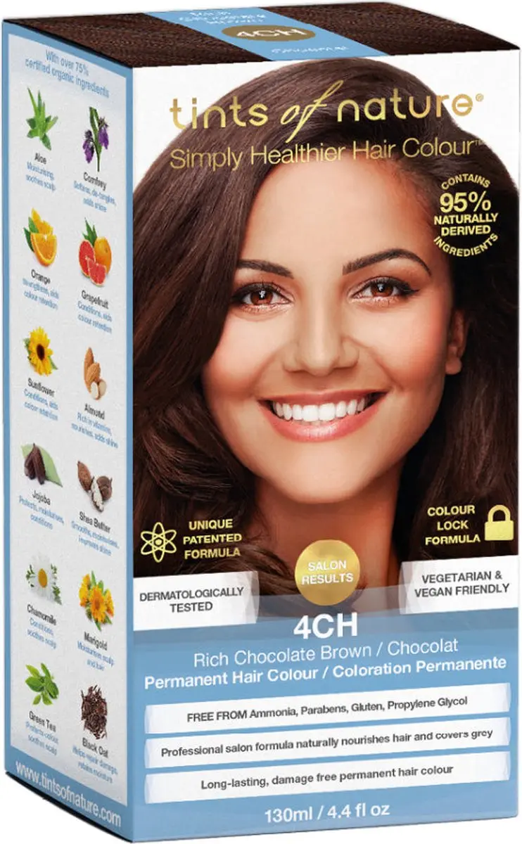 Tints Of Nature 4Ch Chocolade Permanent Haarkleur 130ml - afbeelding 6 van 6
