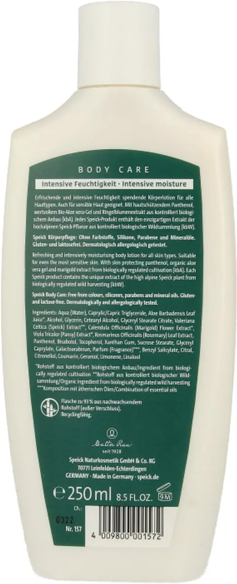Speick Natural Bodylotion 250ml