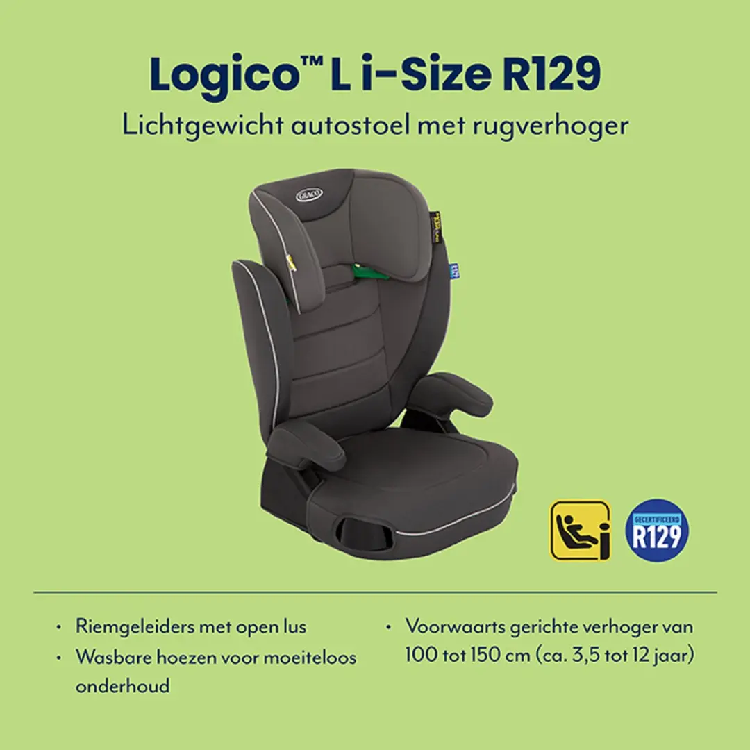 Graco Logico L i-Size Autostoeltje Iron 100-150cm