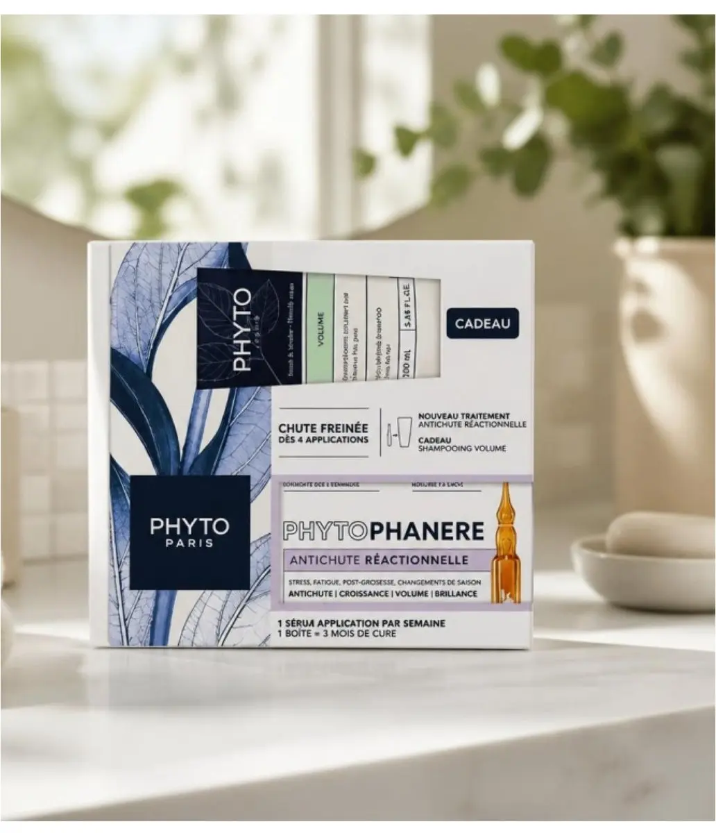 Phyto Phytophanère Anti-Haaruitval 12x5ml + Volume Shampoo 100ml