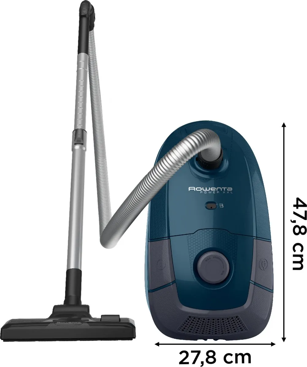 Rowenta Power XXL RO3126 Stofzuiger met zak - 750W - 3L - Blauw