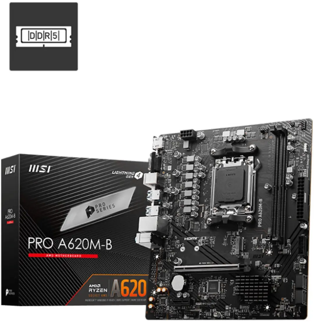MSI PRO A620M-B AM5 Micro-ATX Moederbord