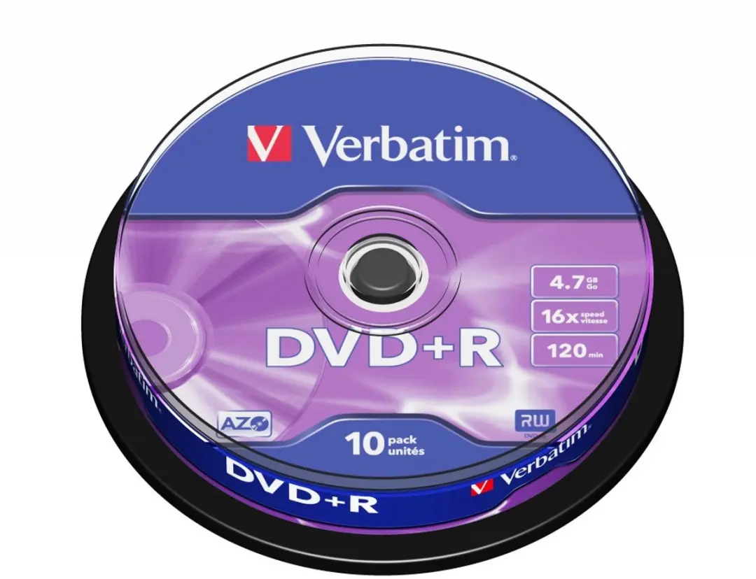 Verbatim 43498 DVD+R Matt Silver - 10 Stuks