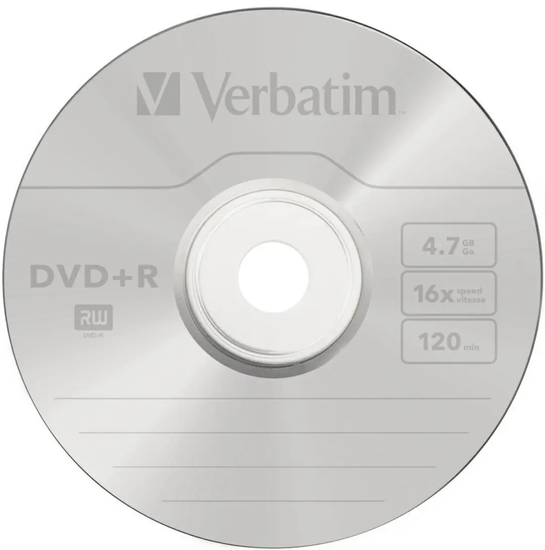 Verbatim 43498 DVD+R Matt Silver - 10 Stuks