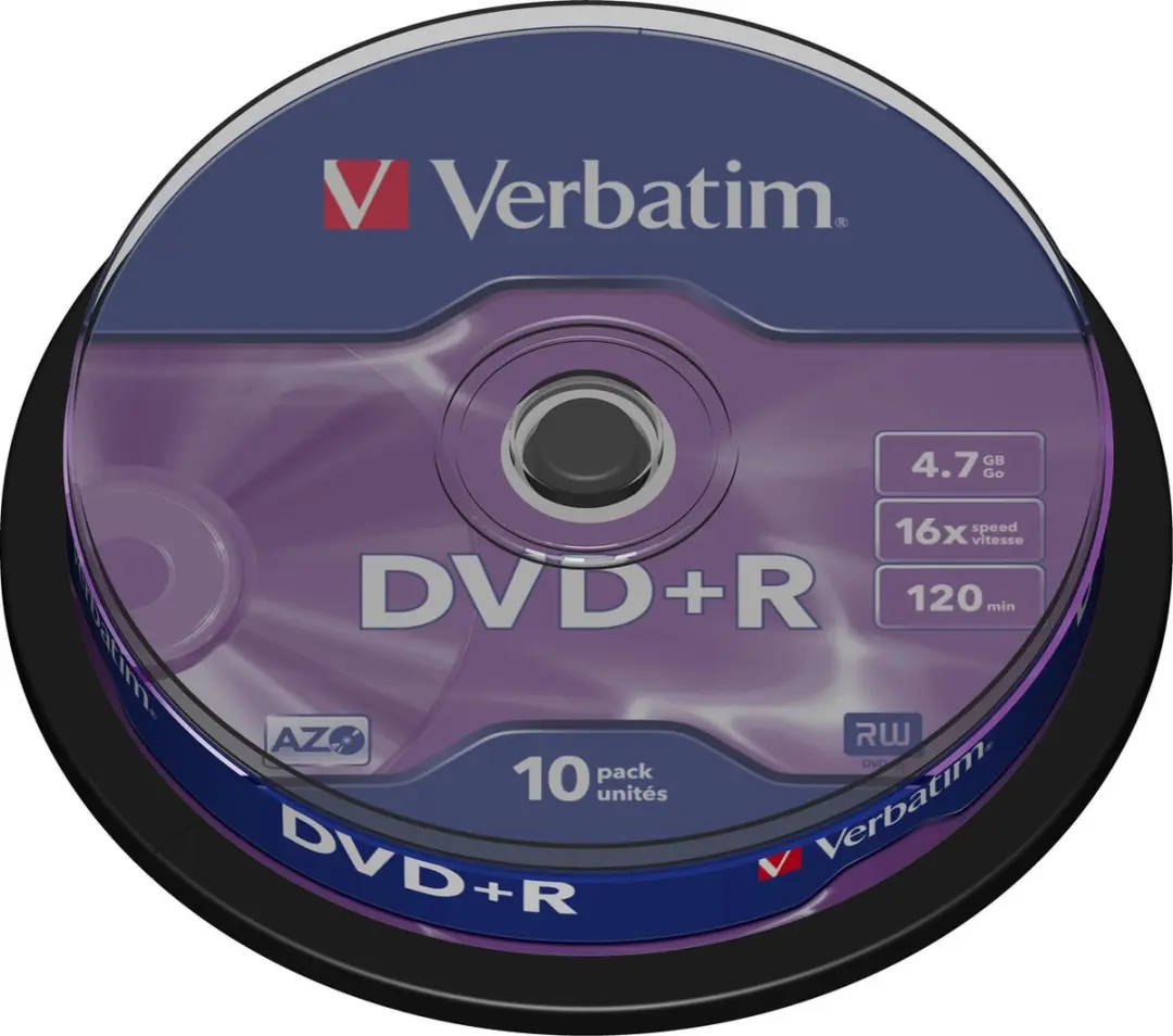 Verbatim 43498 DVD+R Matt Silver - 10 Stuks