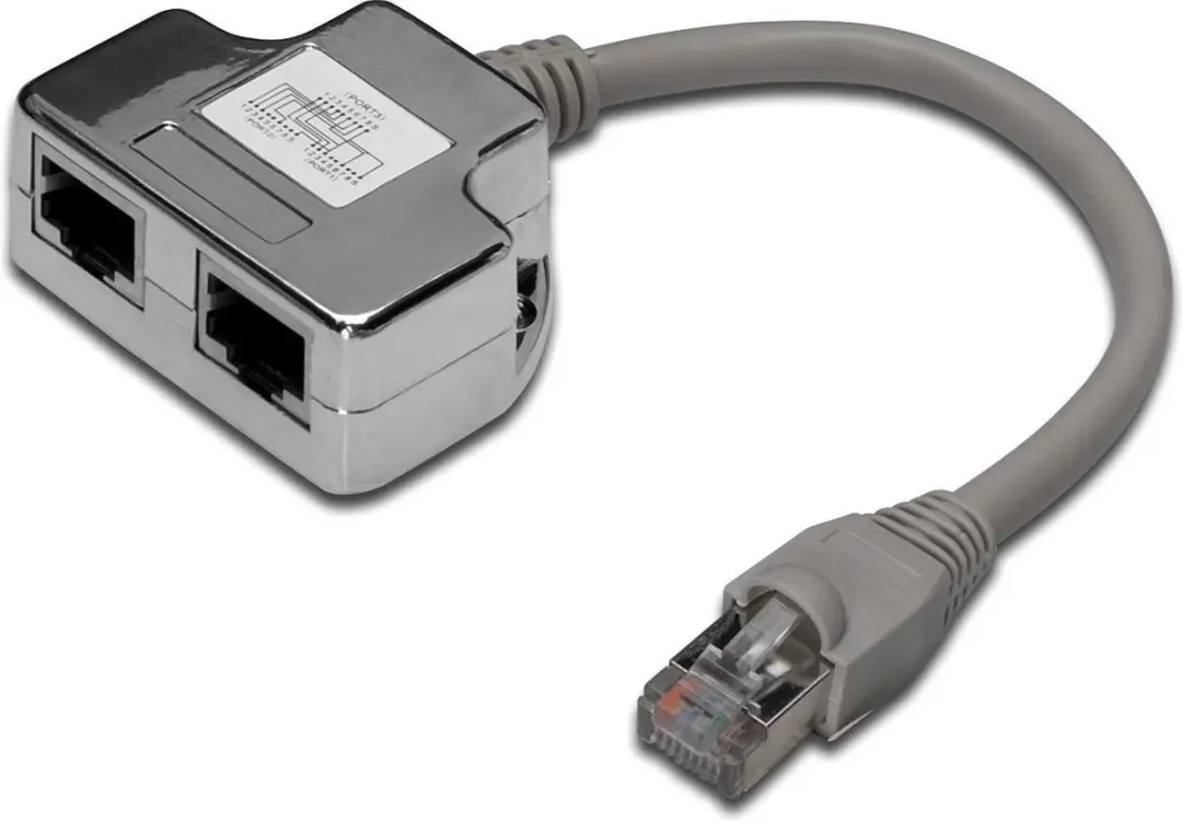 Digitus DN-93904 RJ45 Adapter 2x Poort