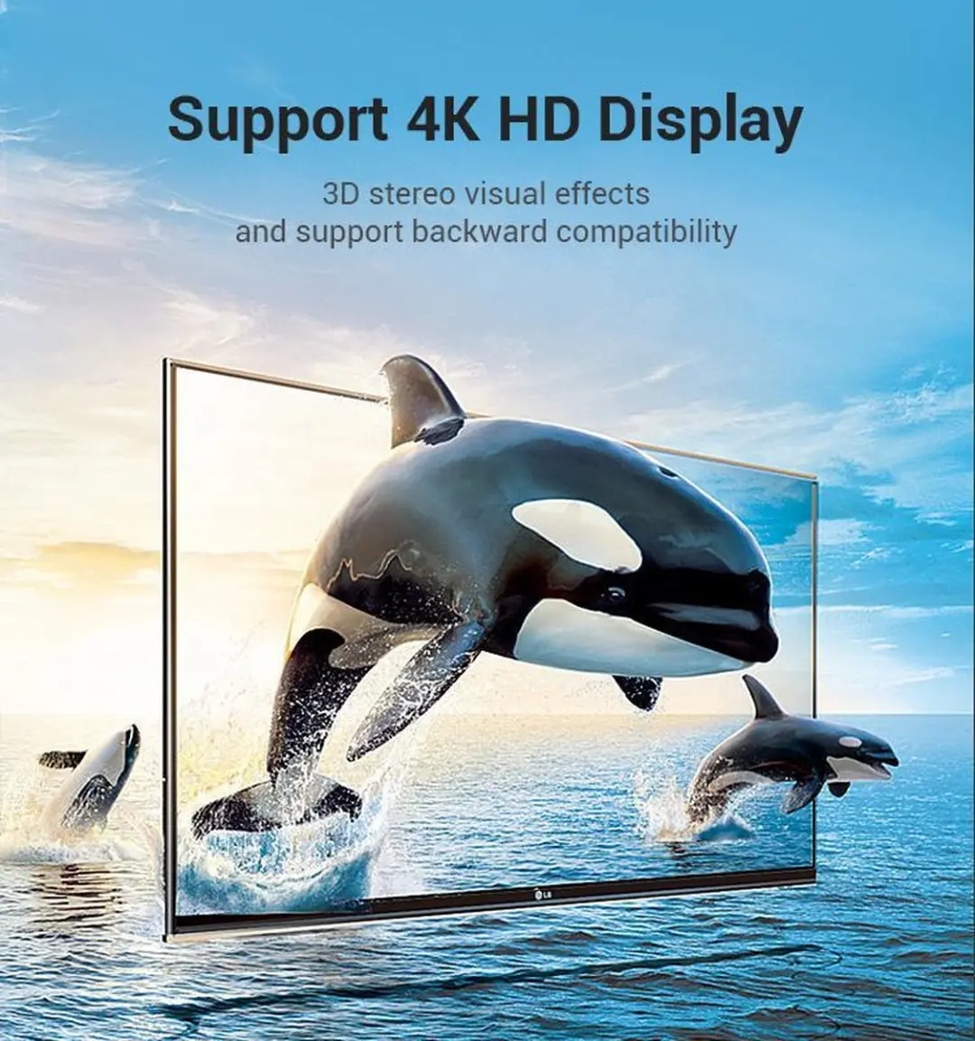 Vention HDMI Hoekadapter AINB0 - 4K 60Hz - Zwart