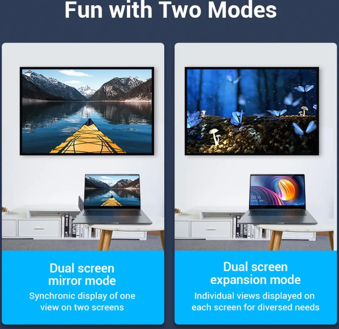 Vention HDMI Hoekadapter AINB0 - 4K 60Hz - Zwart - afbeelding 6 van 6