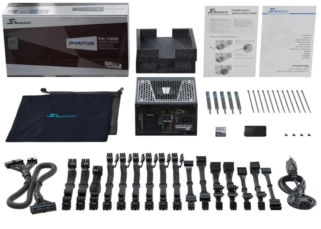 Seasonic PRIME TX-1300 ATX 3.0 Voeding - 1300W - Zwart