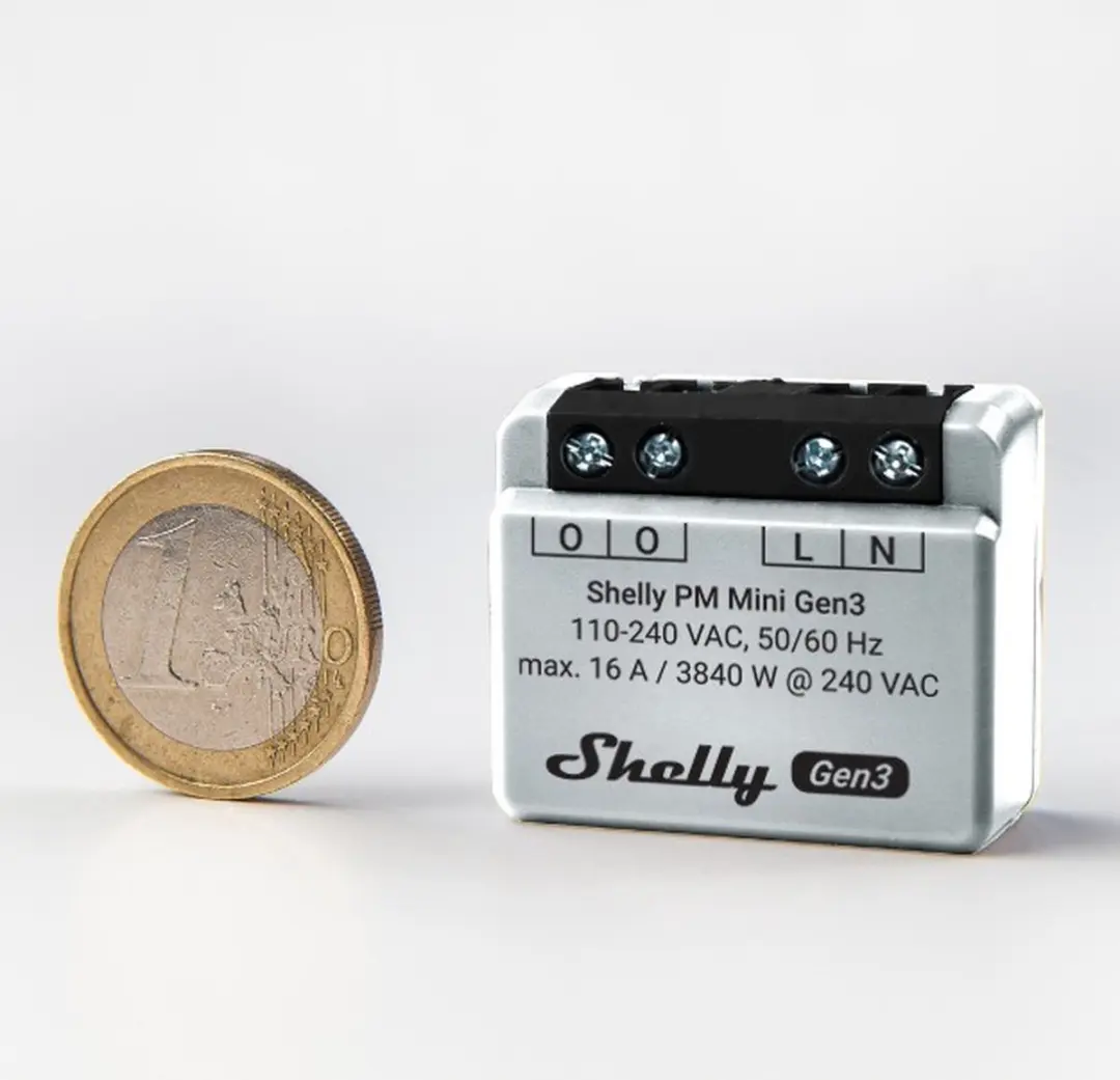 Shelly PM Mini Gen3 3800235261613 Controller - Zonwering - Transparent