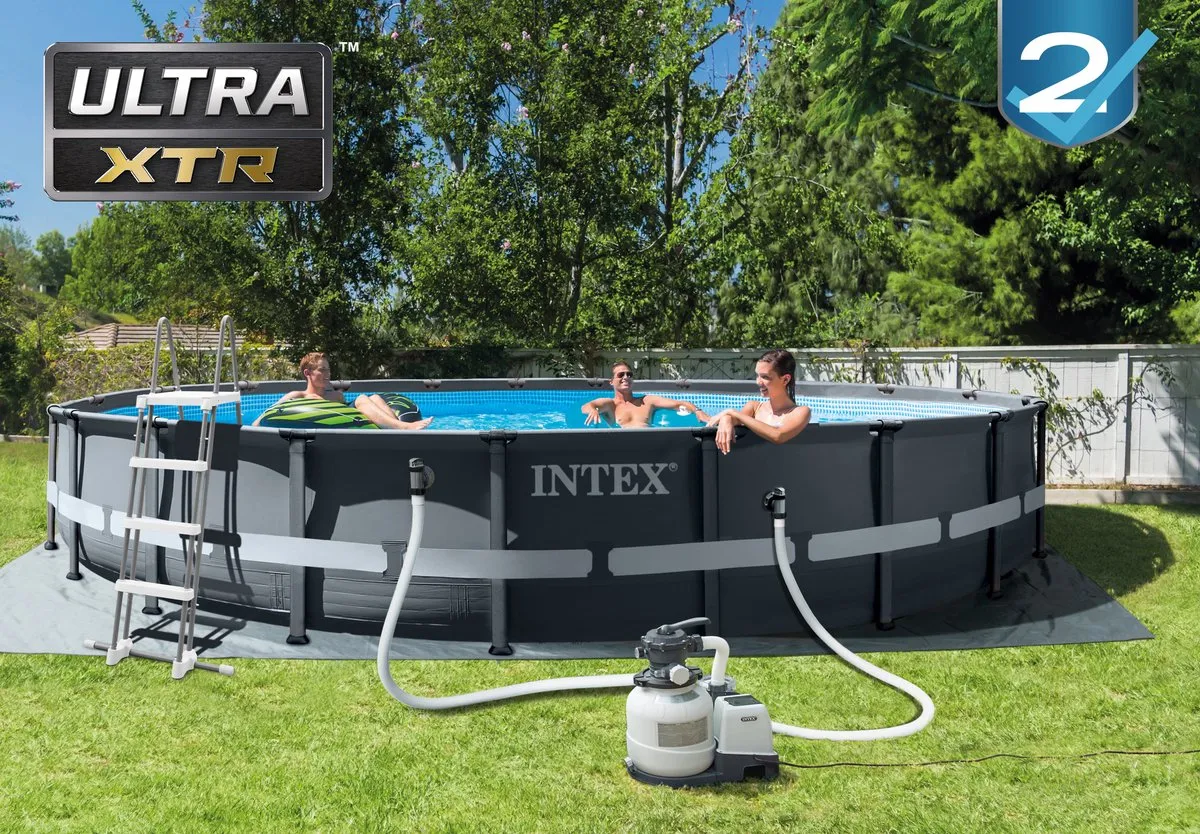 Intex Ultra XTR Frame Opzetzwembad 610x122cm - 30.079L - Antraciet