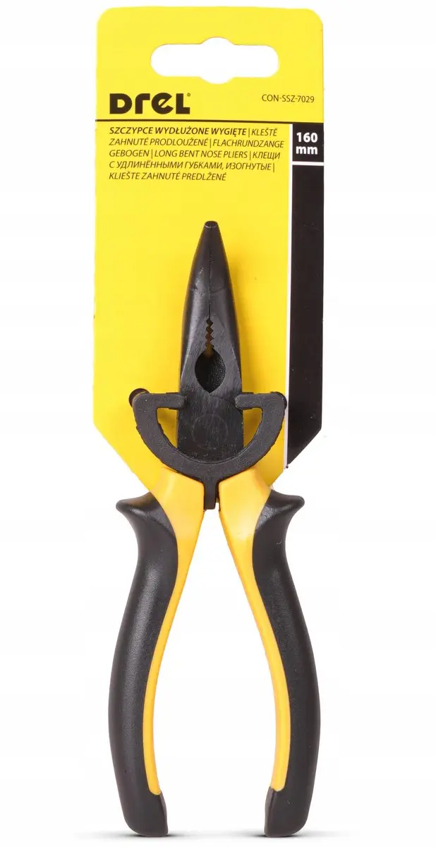Condor Gebogen Precisie Tang 160mm - Geel/Zilver/Zwart