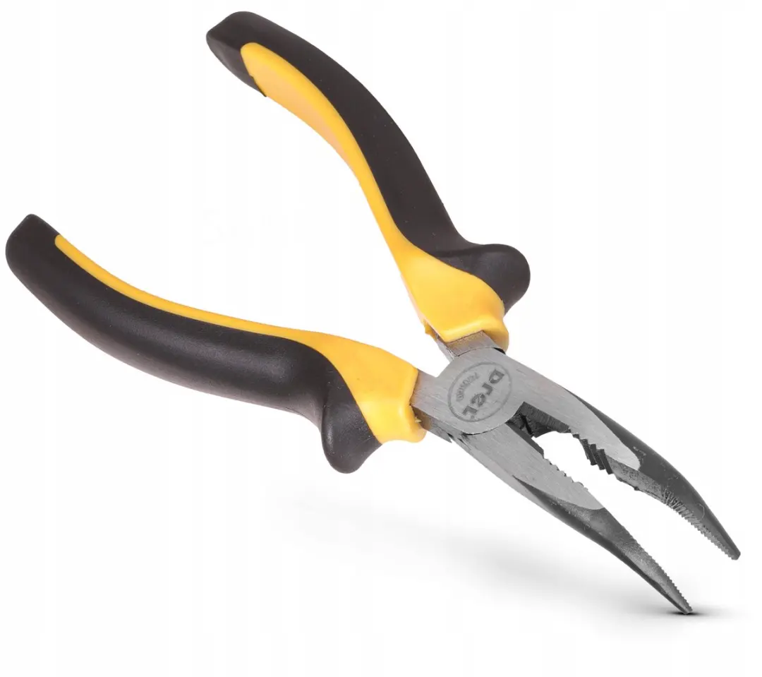Condor Gebogen Precisie Tang 160mm - Geel/Zilver/Zwart