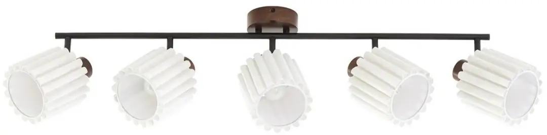 Lindby Buitenspot 5-Lichts Walnoothout Beige - E14