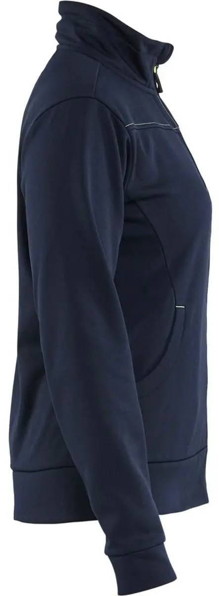 Blåkläder Dames Service Sweatshirt 3394-2526 - XL - Donker marineblauw/High Vis Geel