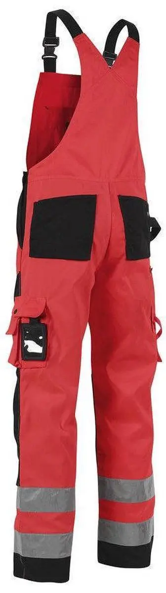 Blåkläder Bretelbroek High Vis 2660-1804 - D100 - High Vis Rood/Zwart