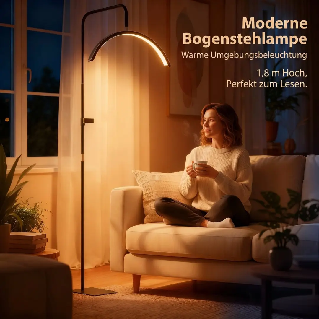 Homcom Staande Lamp Zwart - 1 Lichtpunt 6000K