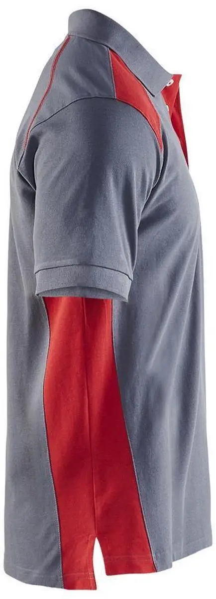 Blåkläder Poloshirt Piqué 3324-1050 - XS - Grijs/Rood