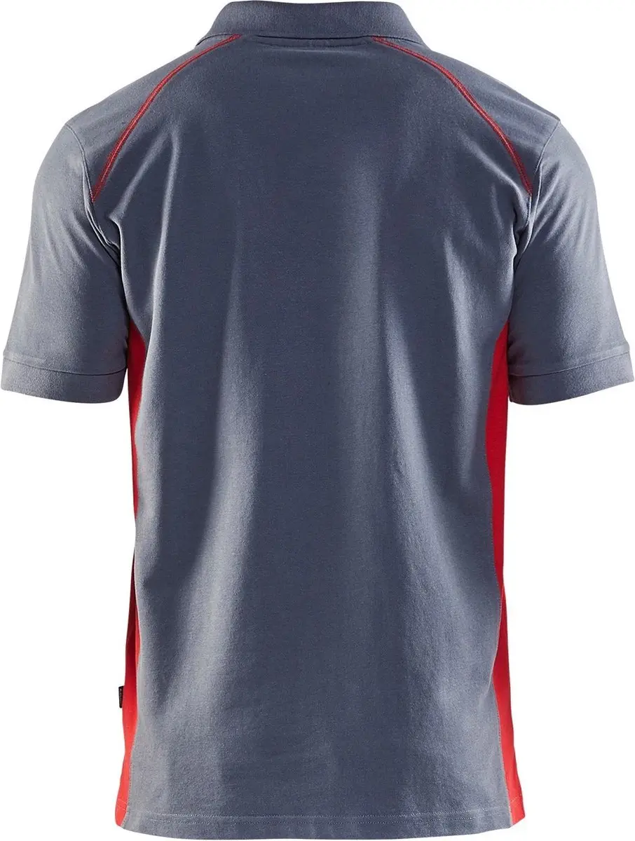 Blåkläder Poloshirt Piqué 3324-1050 - XS - Grijs/Rood
