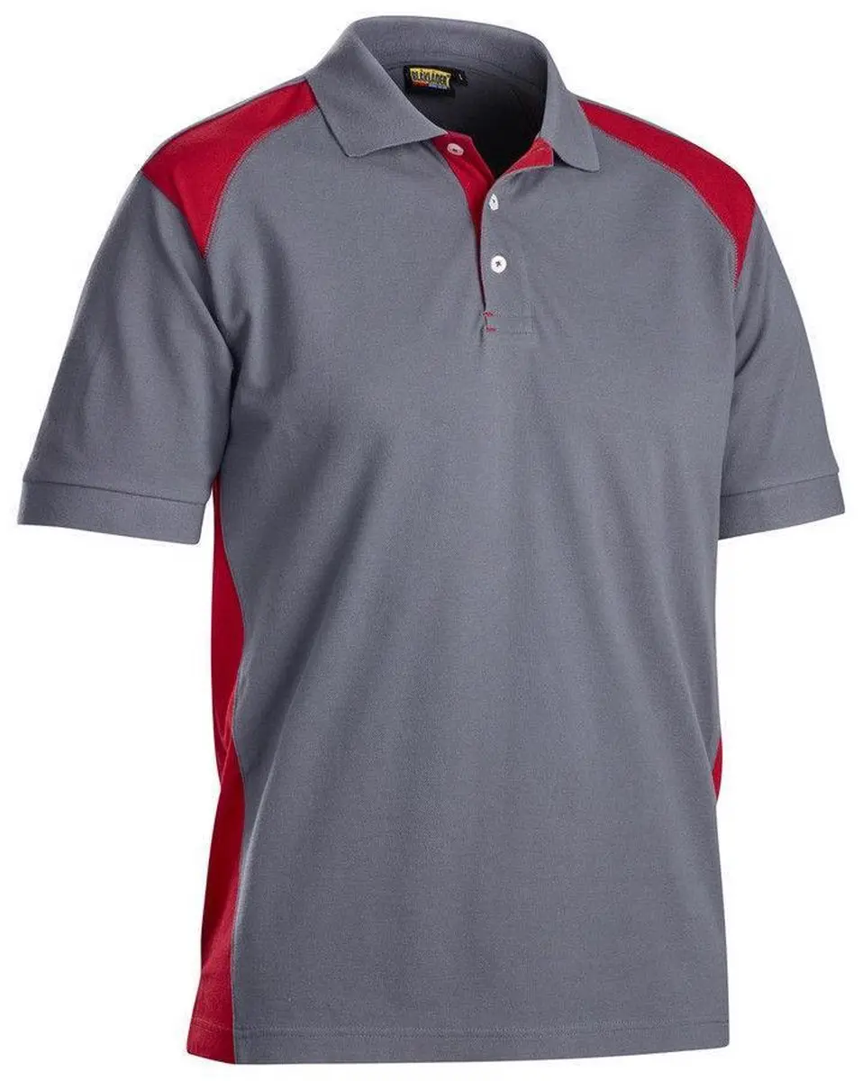 Blåkläder Poloshirt Piqué 3324-1050 - XS - Grijs/Rood