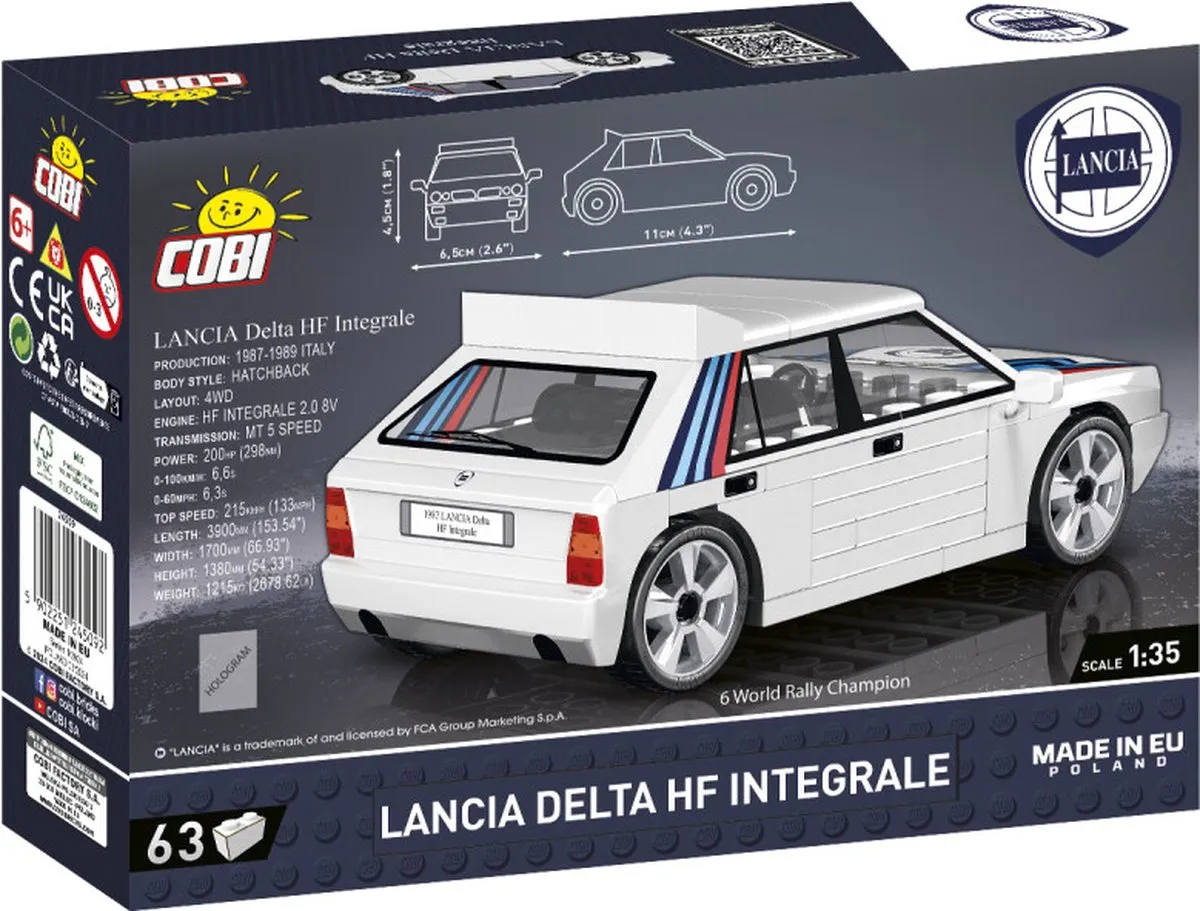 Cobi 1987 Lancia Delta INTG COBI-24509 - 63 Onderdelen
