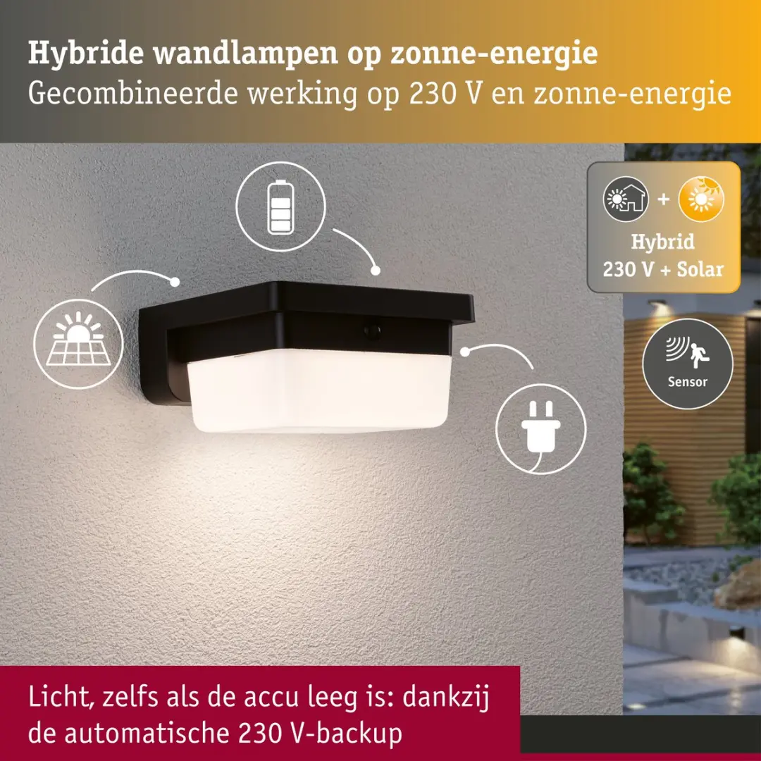 Paulmann Isleen House LED Wandarmatuur Buiten Zwart - 2,3W 3000K