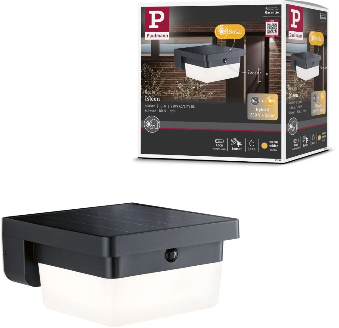 Paulmann Isleen House LED Wandarmatuur Buiten Zwart