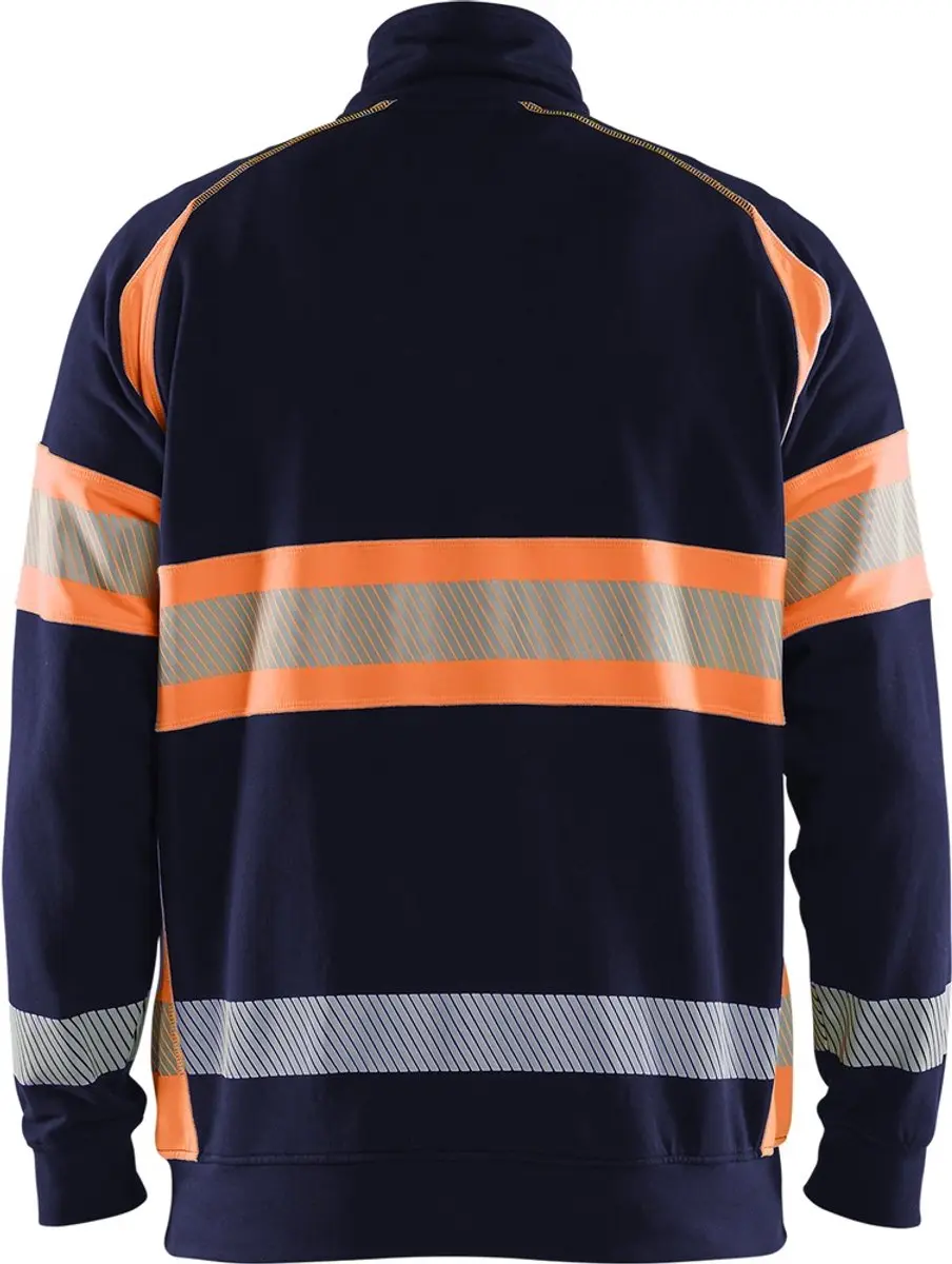 Blåkläder 3553-1158 High Vis Sweater - Marineblauw/Oranje M