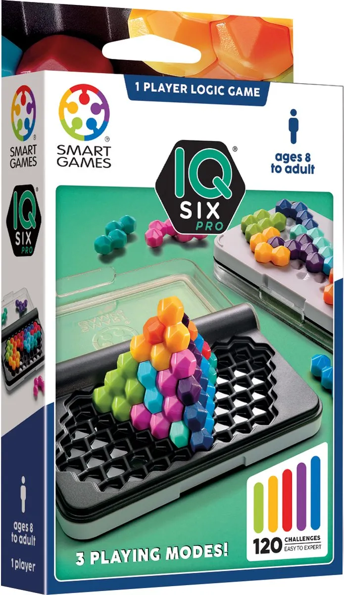 SmartGames IQ Six Pro SG479 - Logica Puzzel - 120 Opdrachten