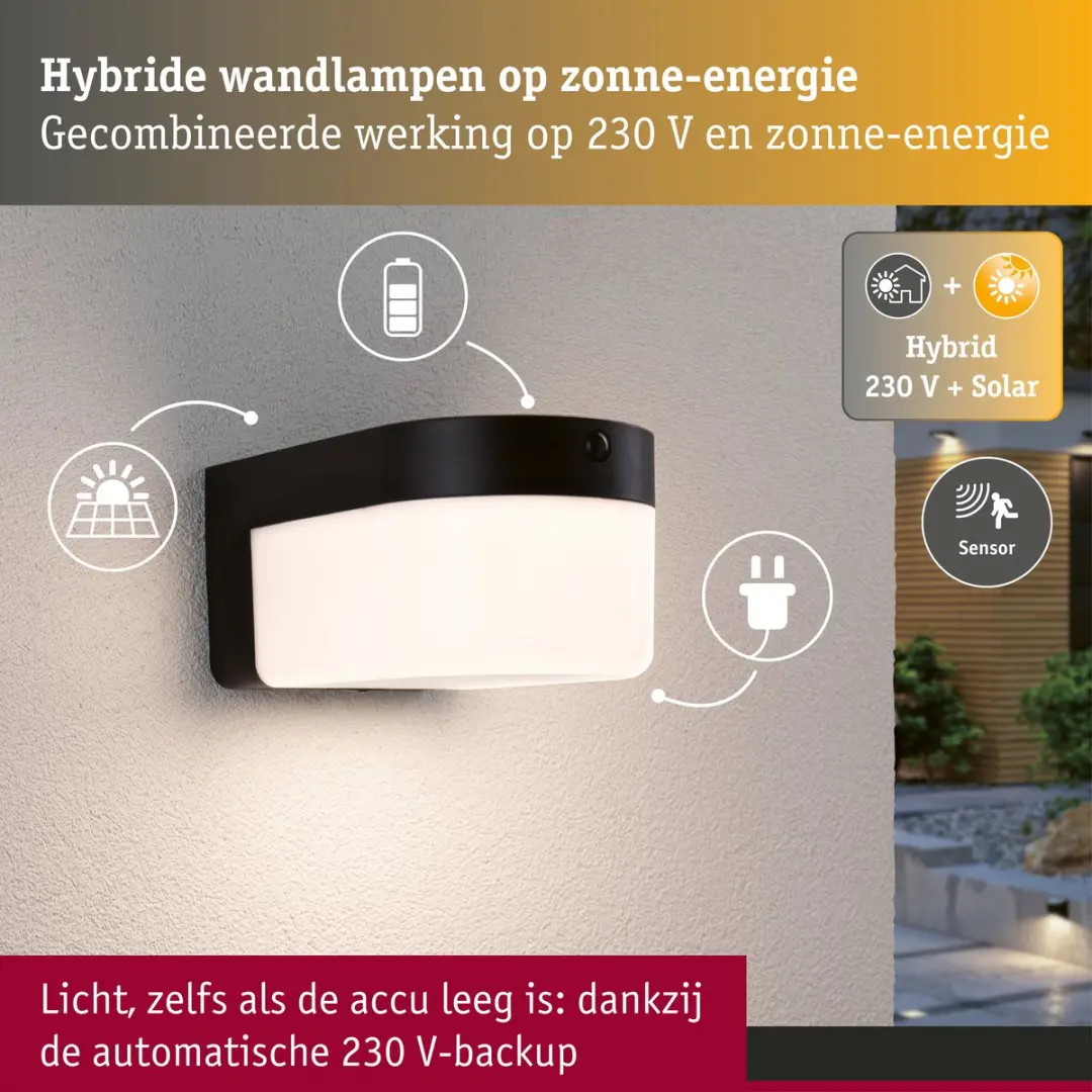 Paulmann Calyne House LED Wandarmatuur Zwart - 2,3W 3000K