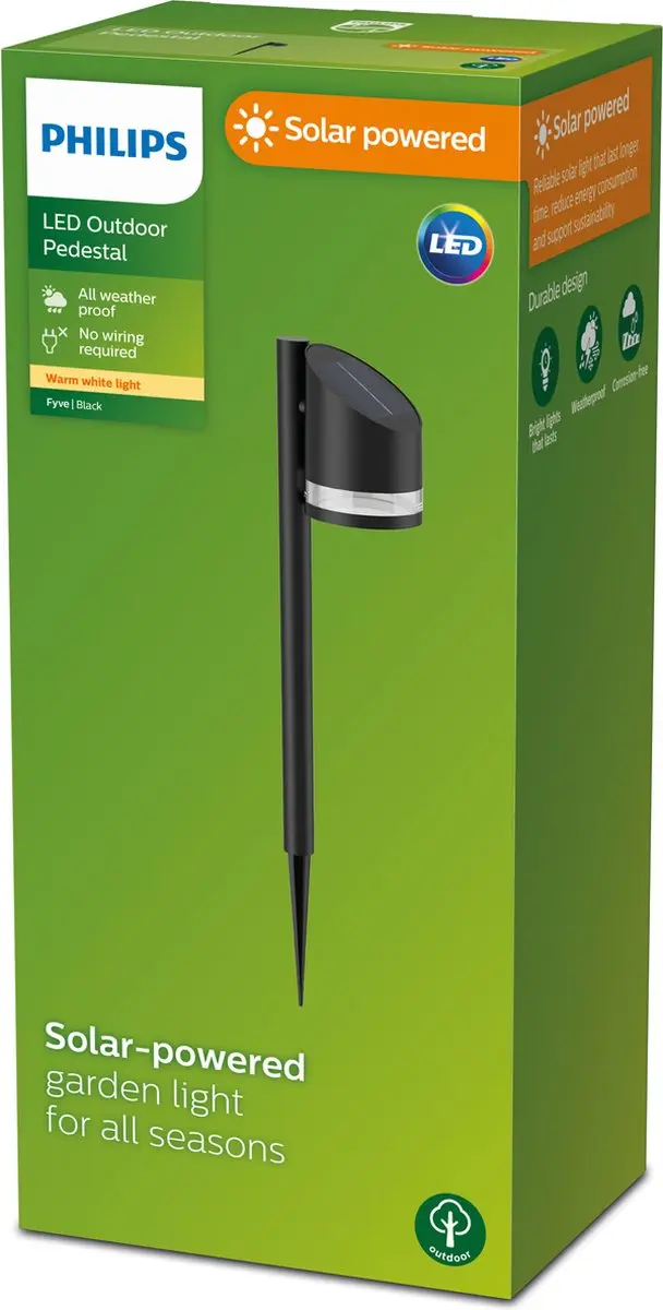 Philips Fyve Sokkellamp Zwart