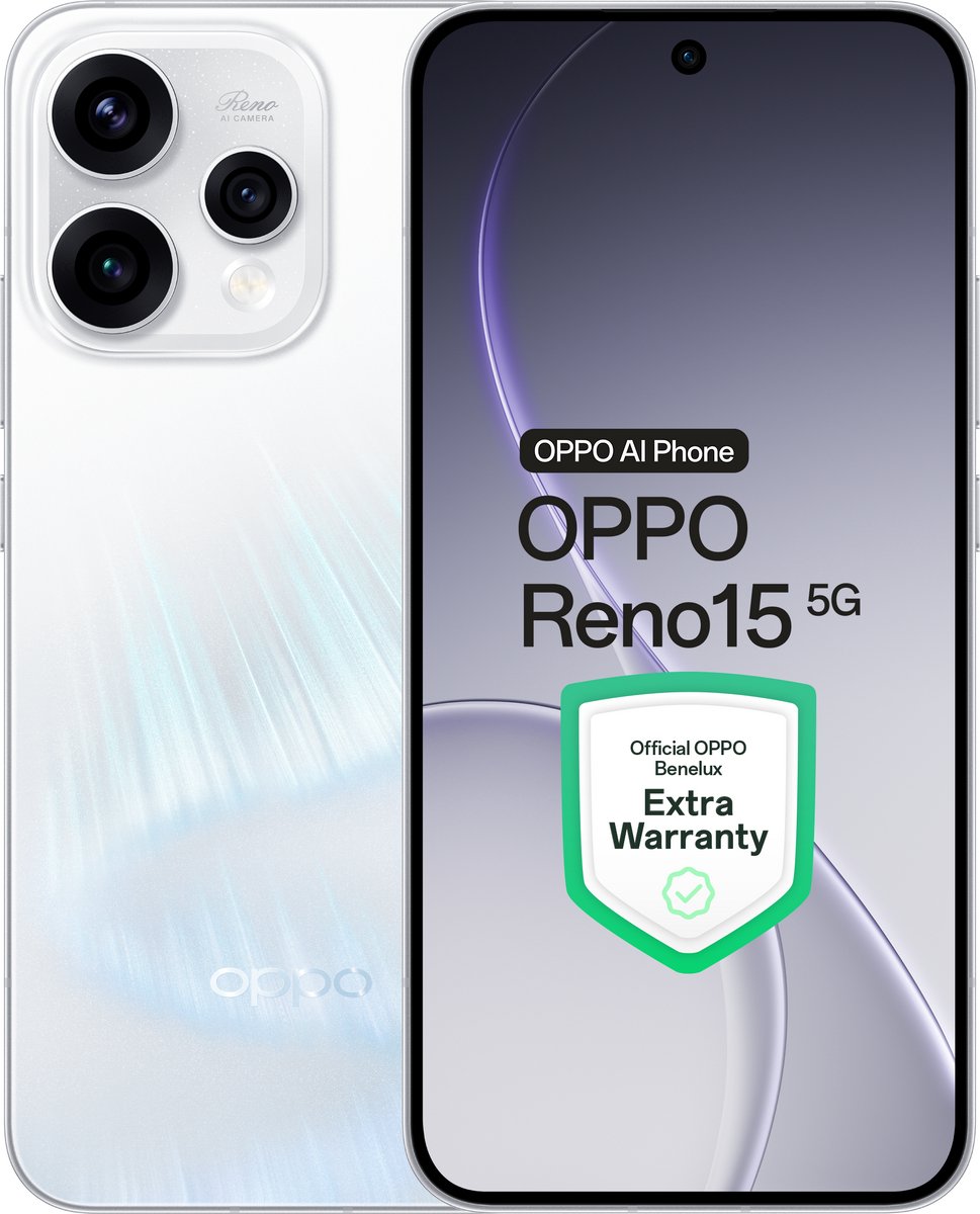 OPPO Reno15 5G 8+512GB Aurora White - Extra Warranty