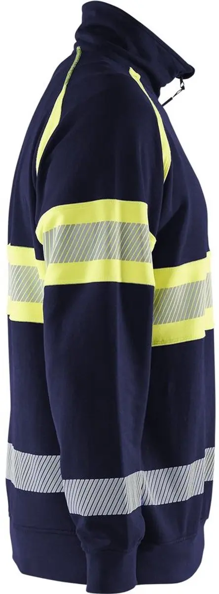 Blåkläder 3553-1158 High Vis Sweater - Marine/High Vis Geel - XXXL